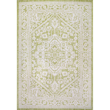 Sinjuri Medallion Textured Weave Indoor/outdoor Area Rug